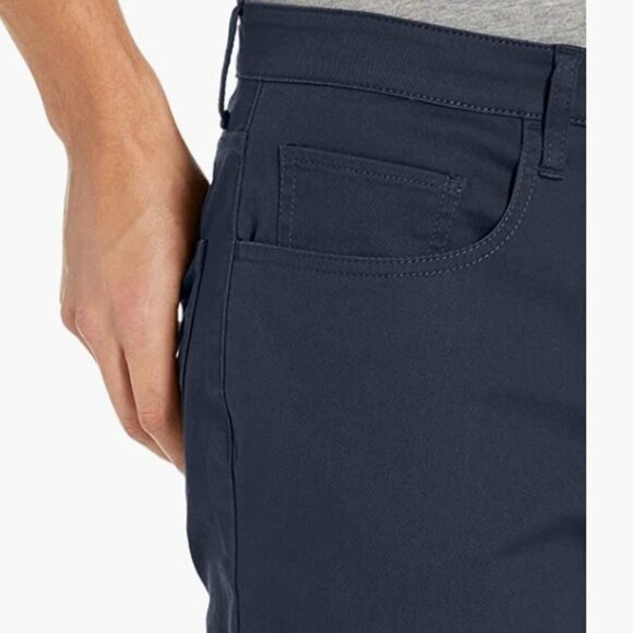 Peak Velocity Men's Cotton Rich Active Chino Pant, Navy 32x30 - Picture 6 of 7